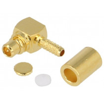 MMCX1112A1-3GT30G-14-50; Plug; MMCX; male; angled 90°; 50Ω; RG178(A,B),RG196(A); crimped; AMPHENOL