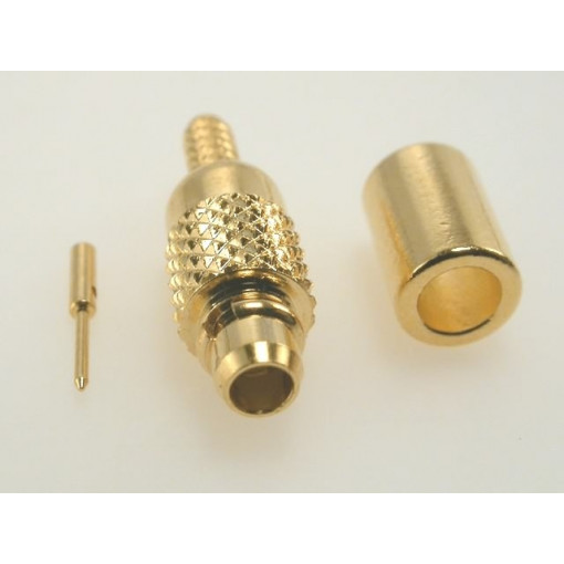 MMCX1121A1-3GT30G-14-50; Plug; MMCX; male; straight; 50Ω; RG178(A,B),RG196(A); crimped; AMPHENOL