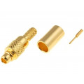 MMCX1121A1-3GT30G-5-50; Plug; MMCX; male; straight; 50Ω; crimped; for cable; teflon; AMPHENOL MMCX1121A1-3GT30G-5-50; Plug; MMCX; male; straight; 50Ω; crimped; for cable; teflon; AMPHENOL