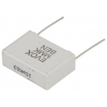 MMK22.5106K63D15L16.5TR18; Capacitor: polyester; 10uF; 40VAC; 63VDC; Pitch: 22.5mm; ±10%; KEMET