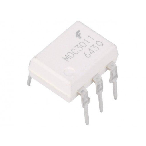 MOC3011M; Optotriac; 4.17kV; Uout: 400V; triac; DIP6; Channels: 1; ON SEMICONDUCTOR (FAIRCHILD) MOC3011M; Optotriac; 4.17kV; Uout: 400V; triac; DIP6; Channels: 1; ON SEMICONDUCTOR (FAIRCHILD)