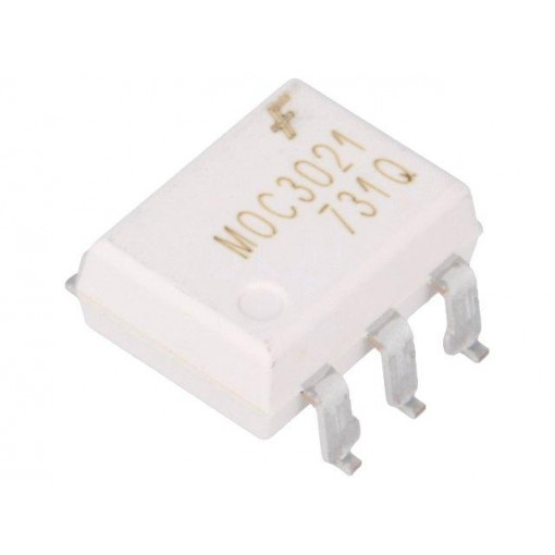 MOC3021SR2M; Optotriac; 5.3kV; triac; DIP6; Channels: 1; ON SEMICONDUCTOR (FAIRCHILD)