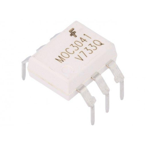 MOC3041TVM; Optotriac; 4.17kV; zero voltage crossing driver; DIP6; 2kV/μs; ON SEMICONDUCTOR (FAIRCHILD)