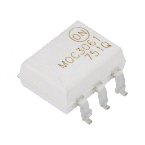 MOC3061SM; Optotriac; 4.17kV; zero voltage crossing driver; Gull wing 6; ON SEMICONDUCTOR (FAIRCHILD)