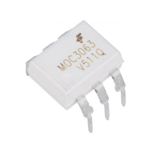 MOC3063TVM; Optotriac; 5.3kV; Uout: 600V; zero voltage crossing driver; DIP6; ON SEMICONDUCTOR (FAIRCHILD)