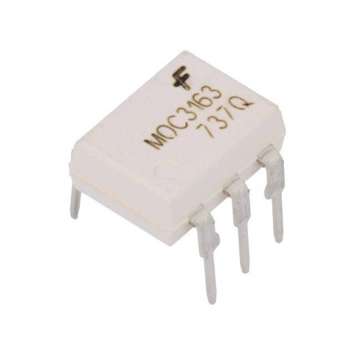 MOC3163M; Optotriac; 4.17kV; zero voltage crossing driver; DIP6; 1kV/μs; ON SEMICONDUCTOR (FAIRCHILD)