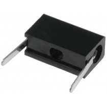 PJMPB1-B; Socket; 2mm banana; 6A; 10.25mm; black; Mounting: PCB; insulated; HIRSCHMANN T&M
