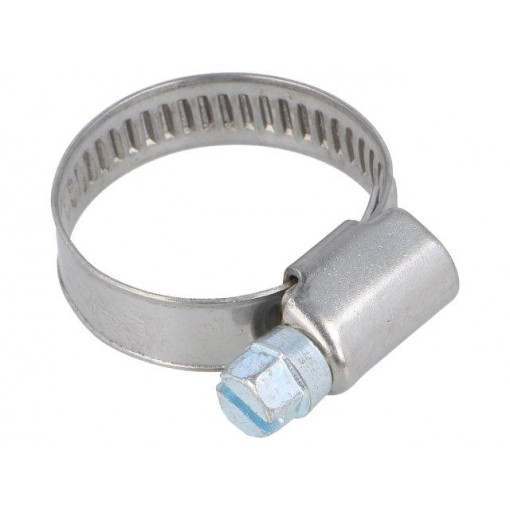 D4016027; Worm gear clamp; W: 9mm; Clamping: 16÷27mm; chrome steel AISI 430; MPC INDUSTRIES