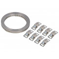 EB208BL; Worm gear clamp; W: 8mm; chrome steel AISI 430; Man.series: EB; W2; MPC INDUSTRIES EB208BL; Worm gear clamp; W: 8mm; chrome steel AISI 430; Man.series: EB; W2; MPC INDUSTRIES