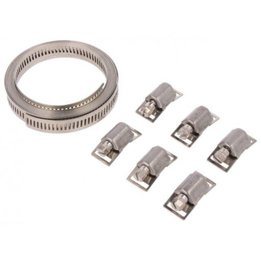 EB414BL; Worm gear clamp; W: 14mm; chrome steel AISI 430; Man.series: EB; MPC INDUSTRIES