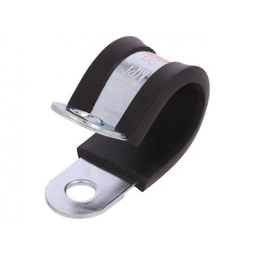LKD12020; Fixing clamp; ØBundle : 20mm; W: 20mm; steel; Cover material: EPDM; MPC INDUSTRIES