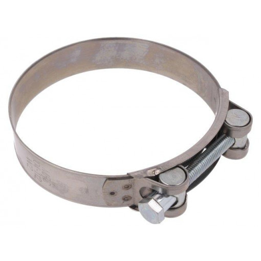 S2104; T-bolt clamp; W: 24mm; Clamping: 104÷112mm; chrome steel AISI 430; MPC INDUSTRIES