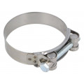 S4083; T-bolt clamp; W: 24mm; Clamping: 83÷88mm; chrome steel AISI 430; MPC INDUSTRIES