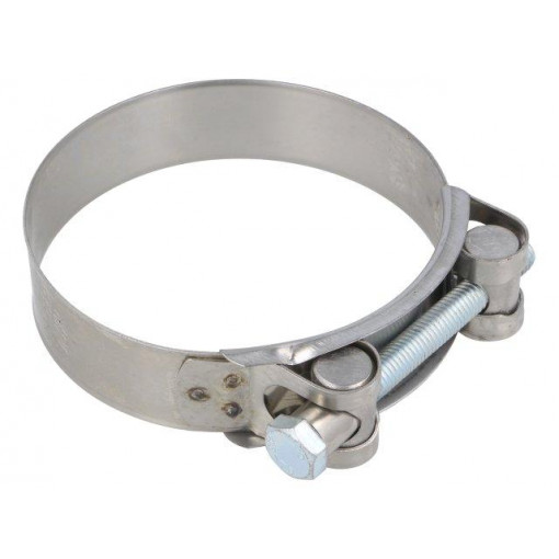 S4083; T-bolt clamp; W: 24mm; Clamping: 83÷88mm; chrome steel AISI 430; MPC INDUSTRIES