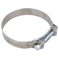 S4113; T-bolt clamp; W: 24mm; Clamping: 113÷121mm; chrome steel AISI 430; MPC INDUSTRIES