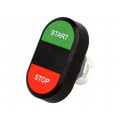 1SFA611133R1106; Switch: double; Stabl.pos: 1; 22mm; green/red; Illumin: none; IP66; ABB