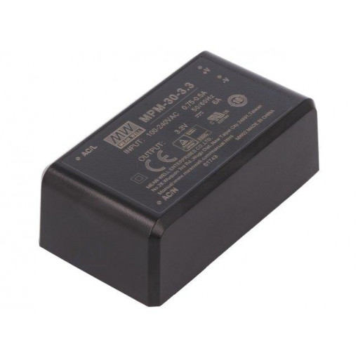 MPM-30-3.3; Power supply: switched-mode; modular; 20W; 3.3VDC; 69.5x39x24mm; MEAN WELL
