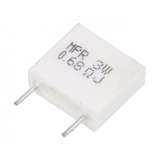 MPR3W-0R68; Resistor: wire-wound; THT; 680mΩ; 3W; ±5%; 14x13x5mm; 350ppm/°C; SR PASSIVES