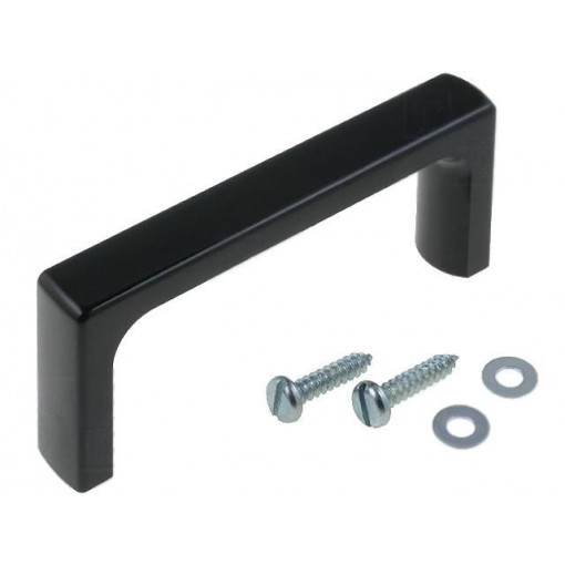 250.663; Handle; Mat: ABS; black; H: 32mm; L: 75mm; W: 12mm; MENTOR 250.663; Handle; Mat: ABS; black; H: 32mm; L: 75mm; W: 12mm; MENTOR
