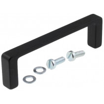 3271.1093; Handle; Mat: aluminium; black; H: 28mm; L: 98mm; W: 10mm; MENTOR