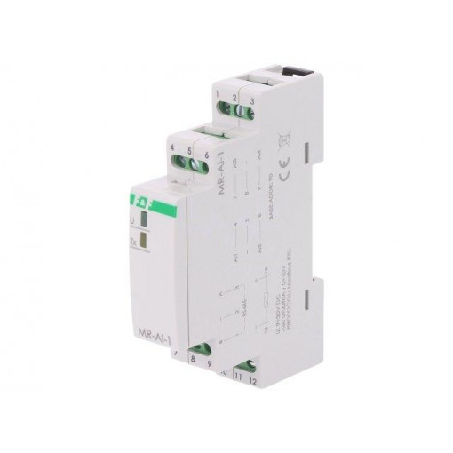 MAX-MR-AI-1; Industrial module: analog input; 9÷30VDC; Mounting: DIN; 1W; IP20; F&F