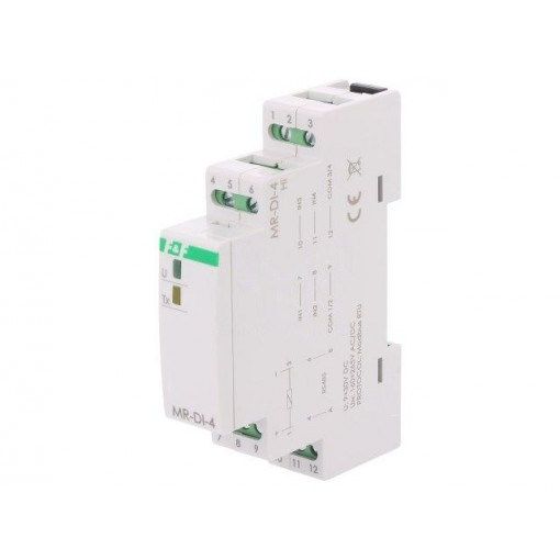 MAX-MR-DI-4HI; Industrial module: digital input; 9÷30VDC; Mounting: DIN; 0.3W; F&F