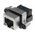 MRJ-5380-01; Socket; RJ45; UL94V-0; IP67; THT; for panel mounting; angled 90°; AMPHENOL
