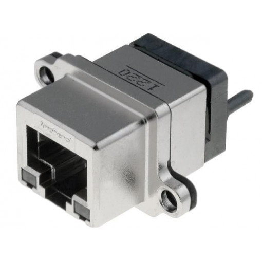 MRJ-5480-01; Socket; RJ45; UL94V-0; IP67; THT; for panel mounting; straight; AMPHENOL