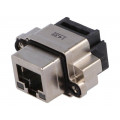 MRJR-5381-01; Socket; RJ45; with LED; IP68; THT; for panel mounting; angled 90°; AMPHENOL