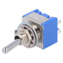 MS-500G-B; Switch: toggle; Pos: 2; DPDT; ON-(ON); 6A/125VAC; -10÷55°C; 1kV; MIYAMA