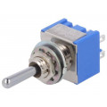 MS-500J-B; Switch: toggle; Pos: 3; DP3T; (ON)-OFF-(ON); 6A/125VAC; -10÷55°C; MIYAMA