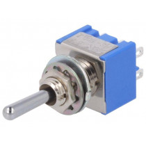 MS-500J-B; Switch: toggle; Pos: 3; DP3T; (ON)-OFF-(ON); 6A/125VAC; -10÷55°C; MIYAMA