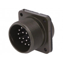 MS3102A20-29P; Connector: circular; Series: DS/MS; socket; male; PIN: 17; soldering; AMPHENOL