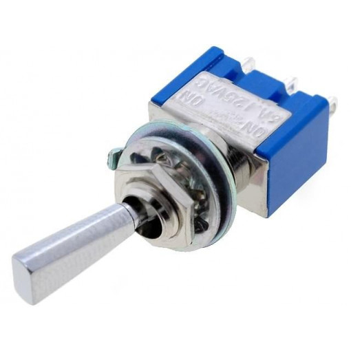 MS-500A-F; Switch: toggle; Pos: 2; SPDT; ON-ON; 6A/125VAC; Leads: for soldering; MIYAMA