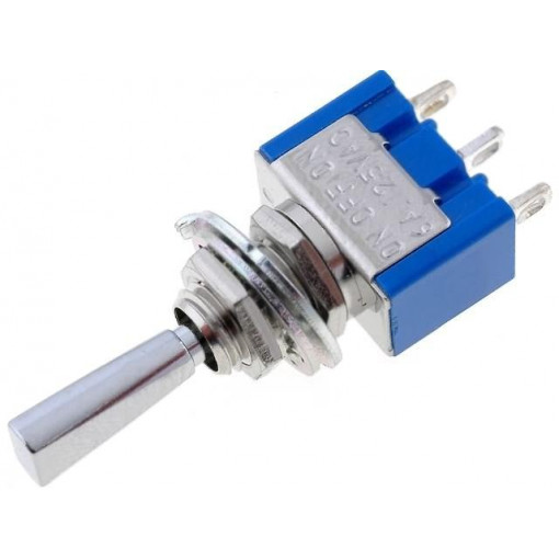 MS-500E-F; Switch: toggle; Pos: 3; SP3T; (ON)-OFF-(ON); 6A/125VAC; -10÷55°C; MIYAMA