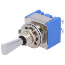 MS-500J-F; Switch: toggle; Pos: 3; DP3T; (ON)-OFF-(ON); 6A/125VAC; -10÷55°C; MIYAMA