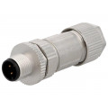 MSAS-03BMMB-SL7001; Plug; M12; PIN: 3; male; A code-DeviceNet / CANopen; for cable; AMPHENOL