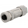 MSAS-04BFFB-SL7001; Plug; M12; PIN: 4; female; A code-DeviceNet / CANopen; for cable; AMPHENOL