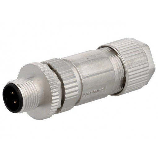 MSAS-04BMMB-SL7001; Plug; M12; PIN: 4; male; A code-DeviceNet / CANopen; for cable; AMPHENOL
