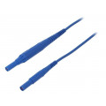 MSFK B441/1/200/BL; Test lead; 8A; 4mm banana plug-4mm banana plug; Len: 2m; blue; SCHÜTZINGER
