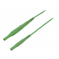 MSFK B441/1/200/GN; Test lead; 8A; 4mm banana plug-4mm banana plug; Len: 2m; green; SCHÜTZINGER