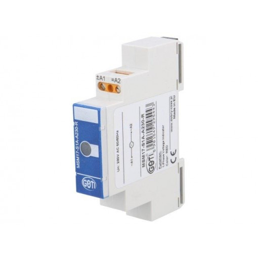 MSM17-S1A-A230R; Module: voltage indicator; 230VAC; IP20; DIN; 90x17.5x66mm; DOBRY CZAS
