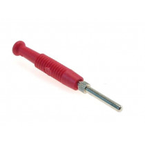 MST3RT; Plug; 2mm banana; 6A; 60VDC; red; Plating: nickel plated; -25÷60°C; HIRSCHMANN T&M