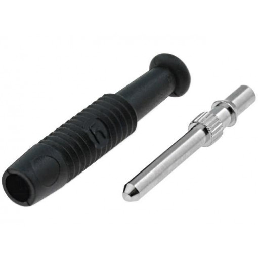MST3SW; Plug; 2mm banana; 6A; 60VDC; black; Plating: nickel plated; Ø: 2.1mm; HIRSCHMANN T&M