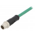 MSXS-08BMMM-SL7X02; Plug; M12; PIN: 8; male; X code-ProfiNET; 2m; IP67; 50V; 500mA; cables; AMPHENOL