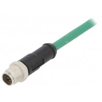 MSXS-08BMMM-SL7X02; Plug; M12; PIN: 8; male; X code-ProfiNET; 2m; IP67; 50V; 500mA; cables; AMPHENOL