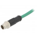 MSXS-08BMMM-SL7X05; Plug; M12; PIN: 8; male; X code-ProfiNET; 5m; IP67; 50V; 500mA; cables; AMPHENOL