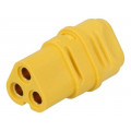 MT30-F; Plug; DC supply; MT30; female; PIN: 3; for cable; soldered; 15A; 500V; AMASS