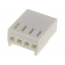 MTA-04; Plug; wire-board; female; 2.54mm; PIN: 4; w/o contacts; for cable; ADAM TECH