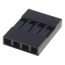 MTE-04; Plug; pin strips; MTE; female; PIN: 4; w/o contacts; 2.54mm; 1x4; ADAM TECH